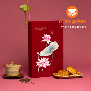 Bánh Trung Thu Brodard 2019 Hộp 6 Bánh Đỏ